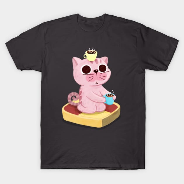 Tea cat T-Shirt by BBvineart